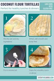 They are easy to make, delicious and will inevitably help you to lose weight! Coconut Flour Tortilla Wrap Recipe Video Ditch The Carbs