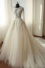 ❤️️ see more trends & collections ⤵ weddingdressesguide.com. White Chiffon Lace Long Sleeves See Through A Line Long Dresses Wedding Dresses In 2021 Wedding Dress Long Sleeve Wedding Dresses Lace Wedding Dresses