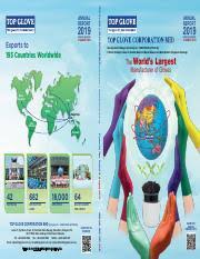 Top glove is the world's largest manufacturer of gloves, with 26% of the world. Topglove 2019 Pdf 2019 Financial Year Ended 31 August 2019 Exports To 195 Countries Worldwide North America Europe Asia Africa Malaysia Latin America Course Hero
