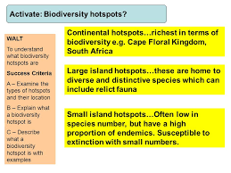 Biodiversity Hotspots Learning Intention To Understand What A Biodiversity Hotspot Is Ppt Download