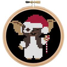 Gizmo Gremlin Film Movie Cross Stitch Pattern Download Beginner Holiday Cross Stitch Cross Stitch Download Cross Stitch