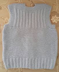 Yelegin Arkasi Triko Bebek Yelek Bebek Kazak Modelleri