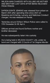 Man Released from Prison Commits Crime Against Family in Wilson County