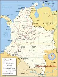 Map Of Colombia Nations Online Project Colombia Map Ecuador Map Costa Rica Map