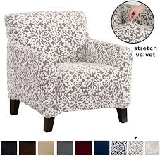 Our slipcovers category offers a great selection of armchair slipcovers and more. Amazon Com Great Bay Home Velvet Plush Stretch Arm Chair Slipcover Velvet Chair Furniture Protector Soft Slipcovers For Chairs Furniture Chair Velvet Chair