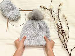 But there's one pesky finishing task that you simply can't avoid: Diagonal Rib Stitch Hat Free Pattern Knit Paint Sew