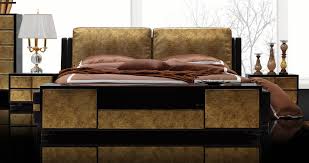 Vig Furniture Vgsle Overlap Overlap Luxurious Golden Leatherette Bed Overlap Luxurious Golden Leatherette Bed By Vig Furniture T Bed Furniture Home Decor