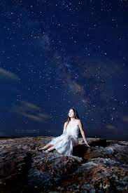 Stars Portrait Ayako Tanaka Portrait Photo Night Portrait Portrait