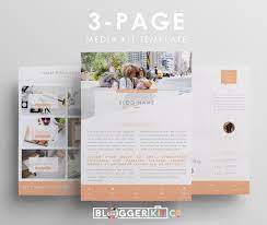 Three Page Media Kit Template Press Kit Template Etsy Dossier De Presse Communique De Presse Dossier De Presentation
