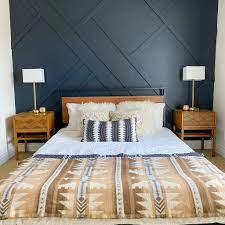 Measure the dimensions of the bare wall and plan the width of each row accordingly. Modern Wood Accent Wall Rebel Villa