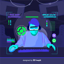 Download Futuristic Background Of A Computer Gamer For Free Futuristic Background Futuristic Video Game Backgrounds