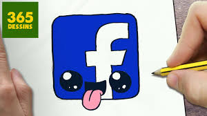 Comment Dessiner Logo Facebook Kawaii Etape Par Etape Dessins Kawaii Facile Disegni Kawaii Disegni Facili Disegni