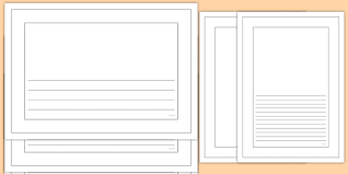 Free psd mockups templates for packaging magazine, book, stationery, apparel, device, mobile, editorial, packaging, business cards, ipad, macbook, glassware. Plain Lined Paper Template For Kids Border Pack