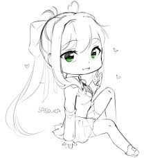 Cute Little Monika Chibi Sasouraaaa On Twitter Ddlc Chibi Literature Club Literature