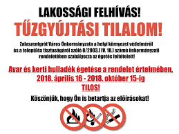 A tűzgyújtási tilalom ellenére a saját kertjében mindenki bográcsozhat vagy grillezhet, de a tüzet egyetlen pillanatra sem szabad felügyelet nélkül hagyni, és mindig legyen a közelben néhány vödör víz vagy egy nyomás alatt lévő kerti slag. Tuzgyujtasi Tilalom