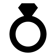 Black And White Engagement Ring Clipart Diamond Engagement Ring Silhouette Free Vector Icons Designed By Freepik Ring Bridal Shower Wedding Ring Clipart Black Wedding Rings