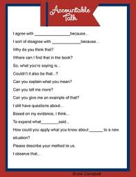 Accountable Talk Anchor Chart Worksheets Teaching