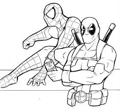 Hi all kids who love deadpool! Deadpool Spiderman Coloring Pages Coloring Pages For Kids