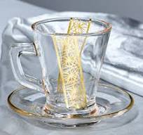 Prosub Customizable Logo 1.5oz Tass Sublimation Cup Golden-rimmed Liqueur  Small Short Glass Mug Items