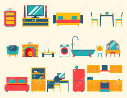 furniture house interior icons and