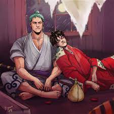Monkey D Luffy Luffytaro Roronoa Zoro Zorojuro Straw Hat Pirates Mugiwaras Wano One Piece Roronoa Zoro Broken Mirror Zoro