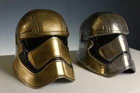 My Second 3d Printed Metal Electroplated Captain Phasma Helmet This Time I Plated With Pure Gold 3dprinting