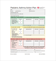 Asthma Action Plan Template 13 Free Sample Example