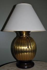 Vintage Wildwood Lamps Brass Urn Table Lamp 3 Way Switch Brass Rope Tie Table Lamp Lamp Rope Tying