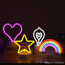 2020 Neon Rainbow Luminous Night Light Bulb Pentagram Heart Led Neon Sign Night Lamp Letter Dream Decorative Lights From Tiffanylamp 12 94 Dhgate Com