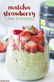 Keto Matcha Strawberry Chia Pudding Nutiva Chia Pudding Recipes Food Keto Chia Pudding