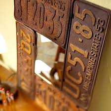 Bird Stoppers For Roof Tiles Diy Mirrors Photo Frames Roundup Of Craft Tutorials Old License Plates Diy Mirror Funky Junk Interiors