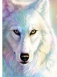 Lg Beautiful Wolf Round Diamond Painting Wolf Painting Beautiful Wolves Anime Wolf