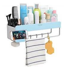 This shower shelf is really useful to keep shampoos and other things near bath tub. Adhesive Bathroom Shelf Storage Organizer Wall Mounted Floating Shelves Ihebe Corner Suction Shower Shelf Organizers Shampoo Shower Caddy Rack Toilet Makeup Sink Organizer With Towel Bar Soap Holder Walmart Com Walmart Com