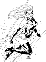 Ms Marvel Inks By J Skipper Marvel Coloring Ms Marvel Captain Marvel