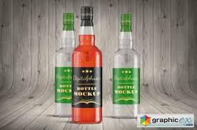 Download Clear Rum Brandy Vodka Bottle Mockup Free Download Vector Stock Image Photoshop Icon