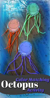 As children learn to identify colors and shapes most children are unable to differentiate between different colors until at least 18 months of age. Free Octopus Craft For Kids Printable Color Matching Fun
