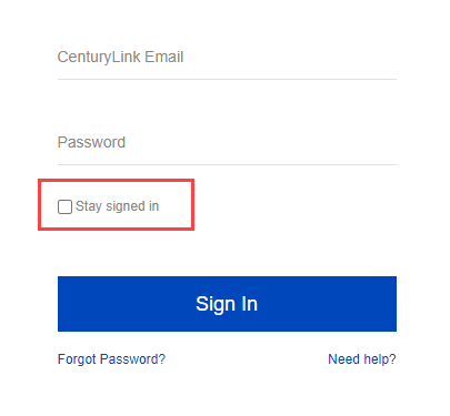 Email Sign-in Options | CenturyLink