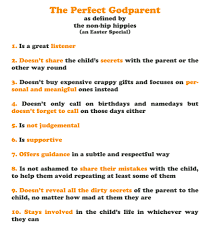 How to be a great godparent. How To Name A Child And Choose Godparents The Non Hip Hippies