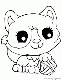 Kitten with yarn coloring page. Get This Kitten Coloring Pages Printable For Kids 34173