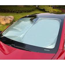 Silver front with black backing & piping. Model 3 Custom Fit Windscreen Sunshade Tessories