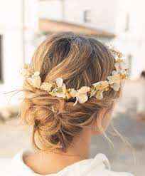 Couronne De Fleurs Sechees Rosa Cadaques Coiffure Couronne De Fleurs Coiffures Couronne Fleurs Sechees Mariage