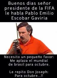 Falcao Injury Funny Pablo Escobar Photo Off Fb About World Cup Colombia Pablo Escobar Funny Funny Photos