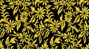 Maybe you would like to learn more about one of these? Seamless Golden Floral Pattern On Black Background Stock Photo Picture And Royalty Free Image Image 86233818