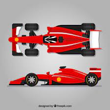 Los carros de formula 1 no recargan porque funcionan con el mismo depósito de gasolina durante toda la carrera. Coche De Carreras De Formula 1 Moderno Con Diseno Plano Vector Gratis