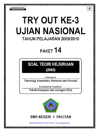 Contoh soal dan jawaban desain grafis 2019 smk erlanggaputra. Bank Soal Un Smk Jurusan Tkj