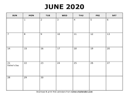June 2020 Calendar Printable In 2020 Calendar For April 2020 Calendar Template Calendar Template