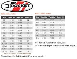 11 Perspicuous Joe Rocket Jacket Size Chart