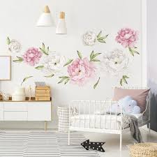 Wandtattoo Pfingstrosen Set Rose Weiss Weisse Wande Dekorieren Babyzimmer Wandgestaltung Wandtattoo Schlafzimmer