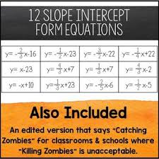 Take a look at the most popular zombie warriors. Graphing Lines Zombies Graphing In Slope By Amazing Mathematic Slope Intercept Form Slope Intercept Form Activities Graphing Linear Equations Activities