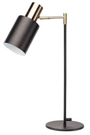 This Sleek Table Lamp Provides Focused Spotlight Lighting Where You Need It Black Contrasts Beautifully With Gold Hardware Lamp Table Lamp Edison Table Lamp